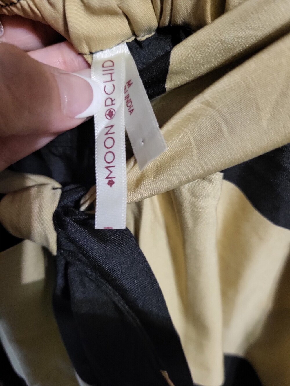 MOON ORCHID STRIPED ANKLE SKIRT Sz M - Picture 2 of 4